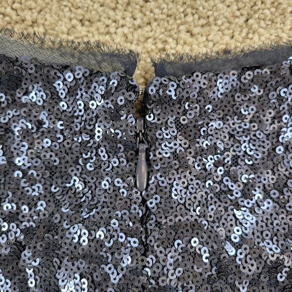 Addition Elle Sequin T-shirt Dress Womens 16 Blue Crew Neck Back Zip - Picture 3 of 12